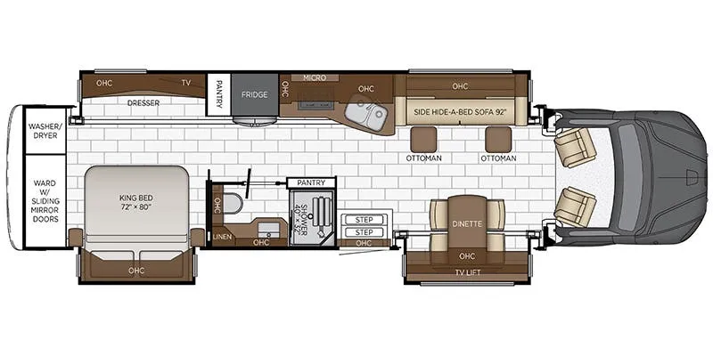 Newmar Supreme Aire 4061 floor plan