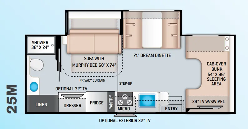 Thor Motor Coach Chateau 25M floor plan