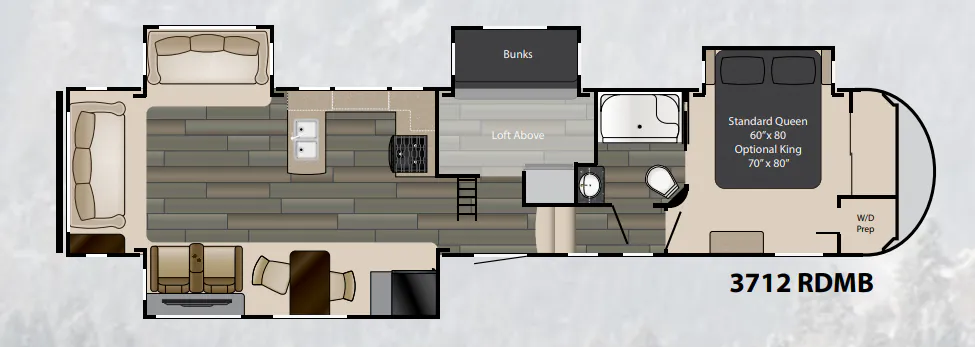 Heartland Gateway 3712RDMB floor plan
