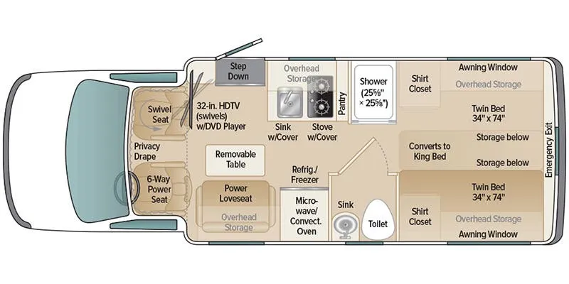 Coach House Platinum 220 TB floor plan