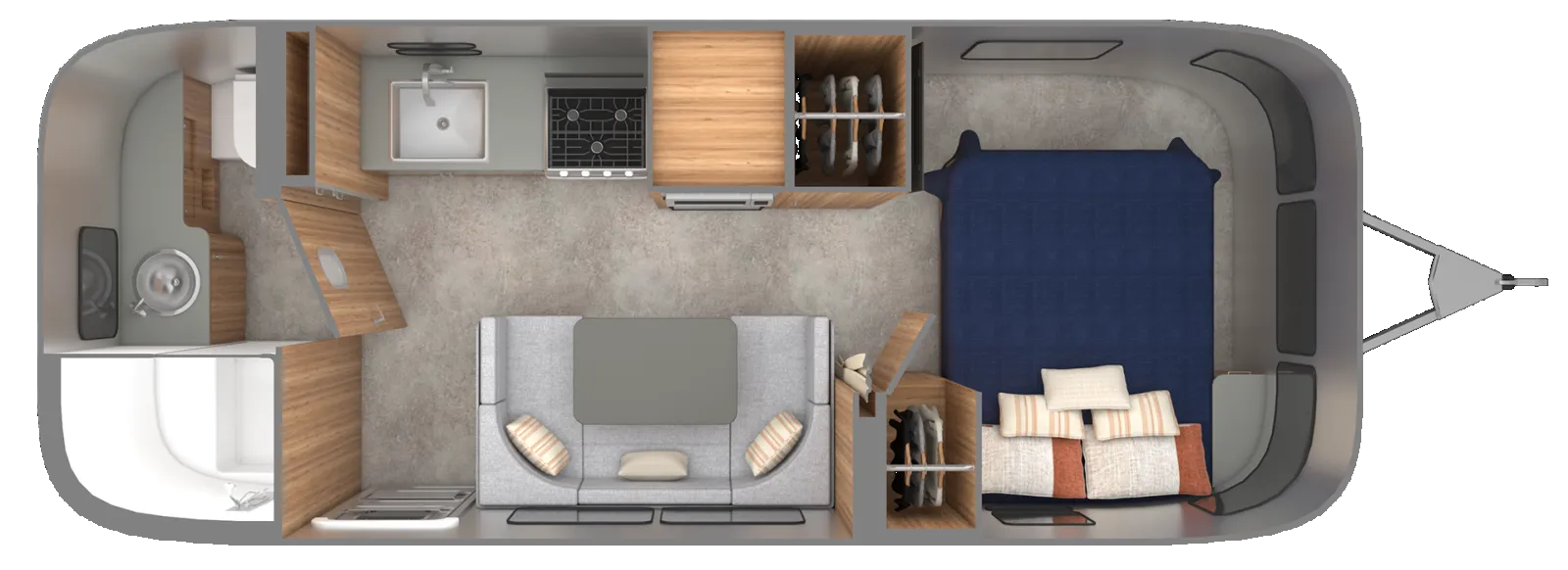 2026 Airstream Trade Wind 23FB - Floor plan
