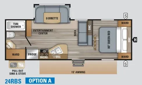 Jayco Jay Flight 24RBS floor plan