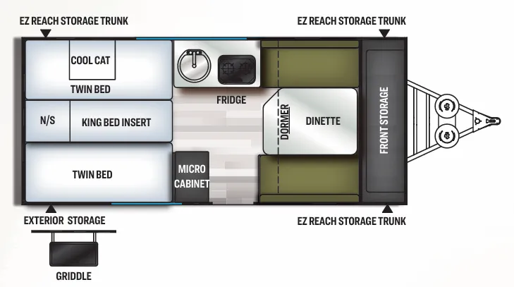 Forest River Flagstaff Hard Side T21BHWOR floor plan