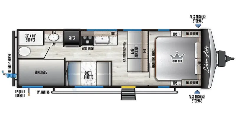 East to West Silver Lake 2400BH floor plan