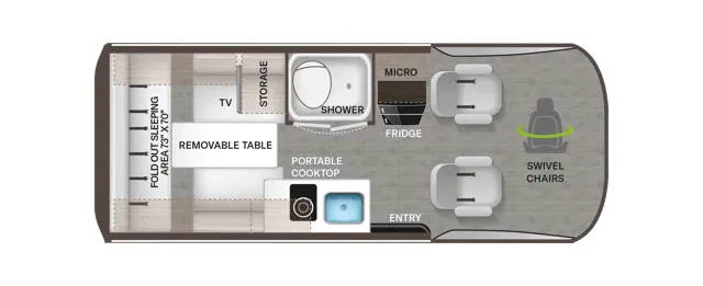 Thor Motor Coach Sanctuary 19P floor plan