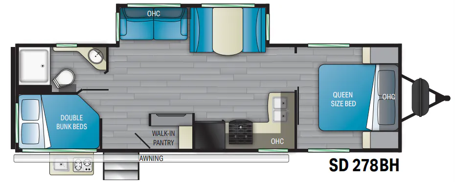 Heartland Sundance 278BH floor plan