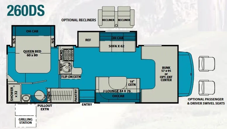 Coachmen Leprechaun 260DS floor plan