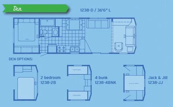Canterbury RV Parkvue 1238-D floor plan