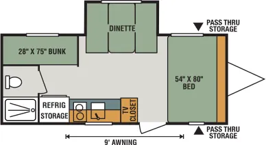 K-Z Sportsmen Classic 181BH floor plan