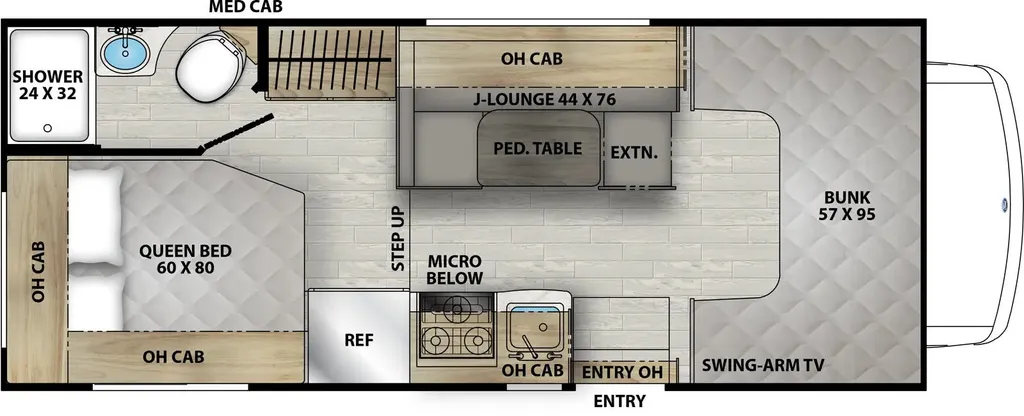 2027 Coachmen Leprechaun 210QSS floor plan