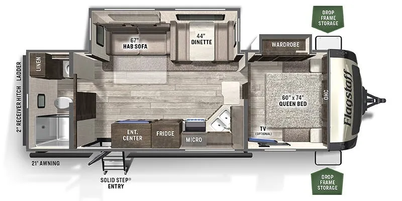 2022 Forest River Flagstaff Super Lite 26RBWS floor plan