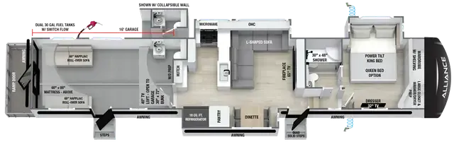 Alliance RV Valor 4216 floor plan