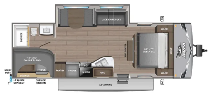 2026 Jayco Jay Flight SLX 261BHS floor plan