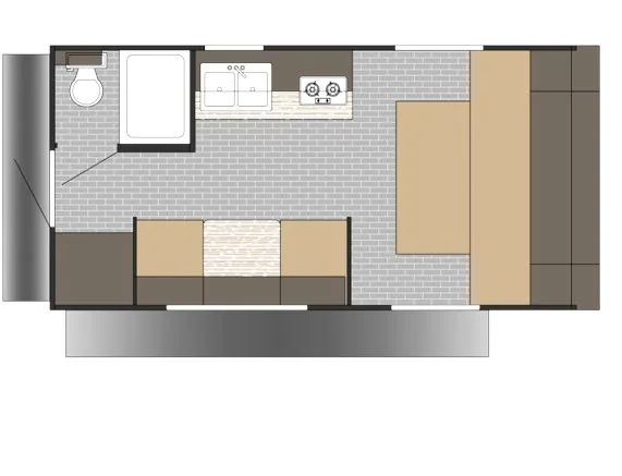 2027 Sunset Park RV Sun Lite 18RD - Floor plan