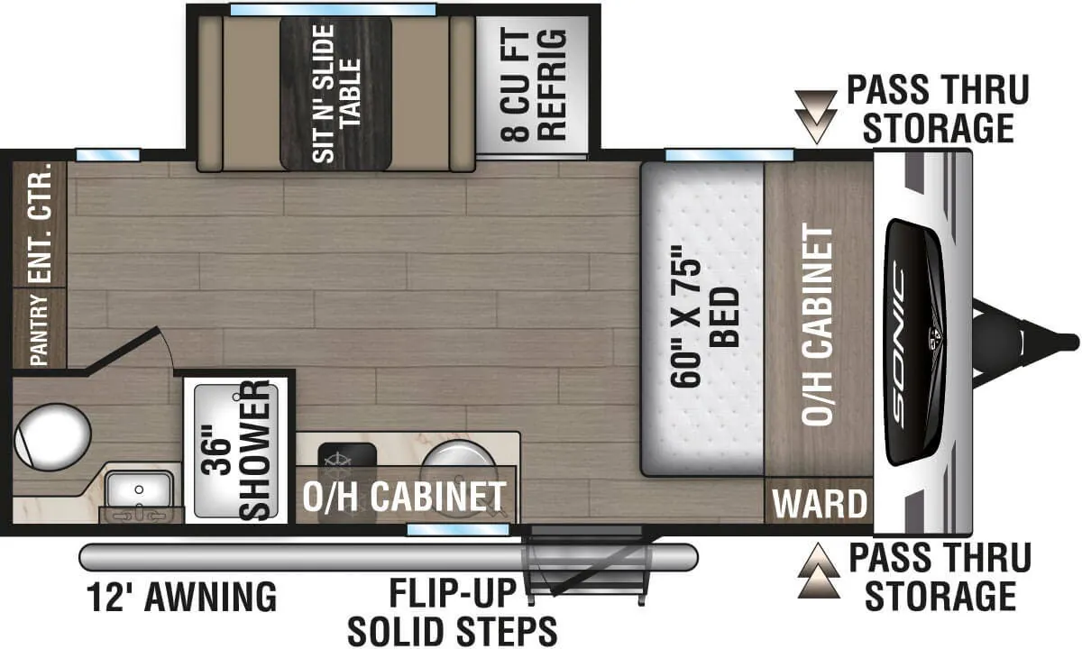 Venture RV Sonic Lite SL169VMK floor plan