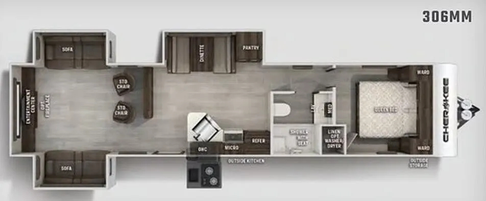 Forest River Cherokee 306MM floor plan