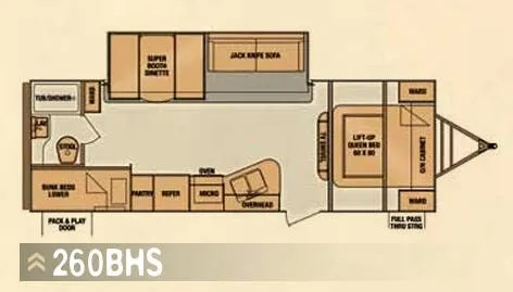 Cruiser RV Shadow Cruiser 260BHS floor plan