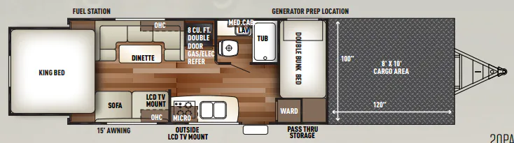 Forest River Cherokee Wolf Pack 20PACK10 floor plan