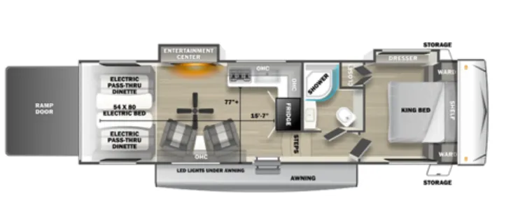 Forest River Sandstorm 2800 floor plan