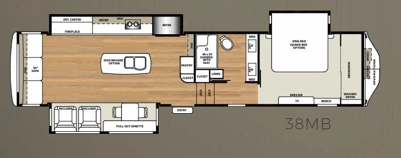 Forest River Riverstone Legacy 38MB floor plan