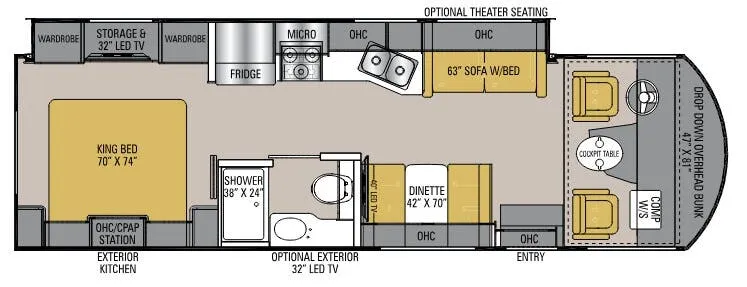 Coachmen Mirada 29FW floor plan