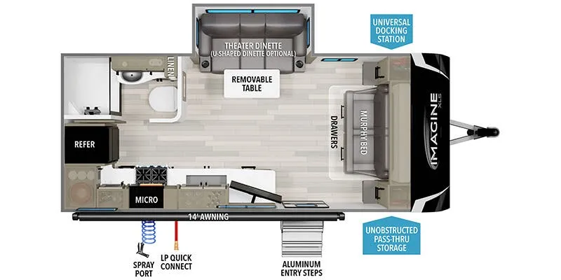 2025 Grand Design Imagine XLS 17MKE - Floor plan