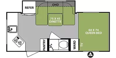 2020 Forest River R-Pod RP-179 - Floor plan