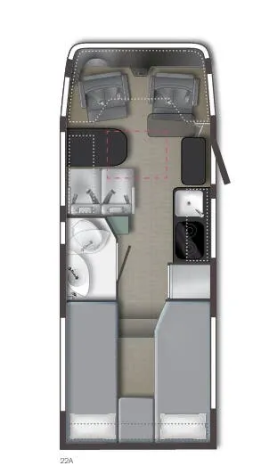 Winnebago EKKO 22A floor plan