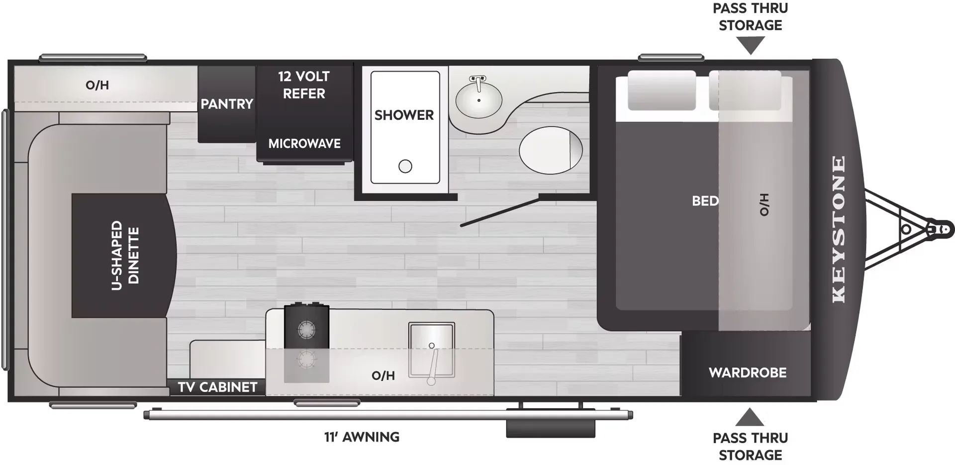 Keystone Passport Classic 190RDC floor plan