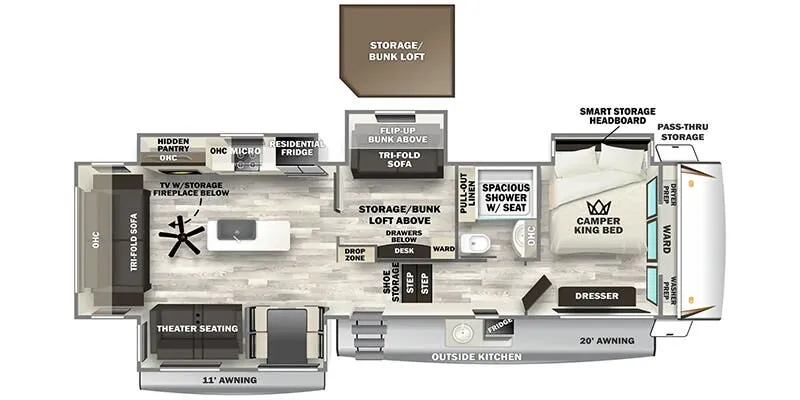 2026 Forest River Sabre 36FLX floor plan