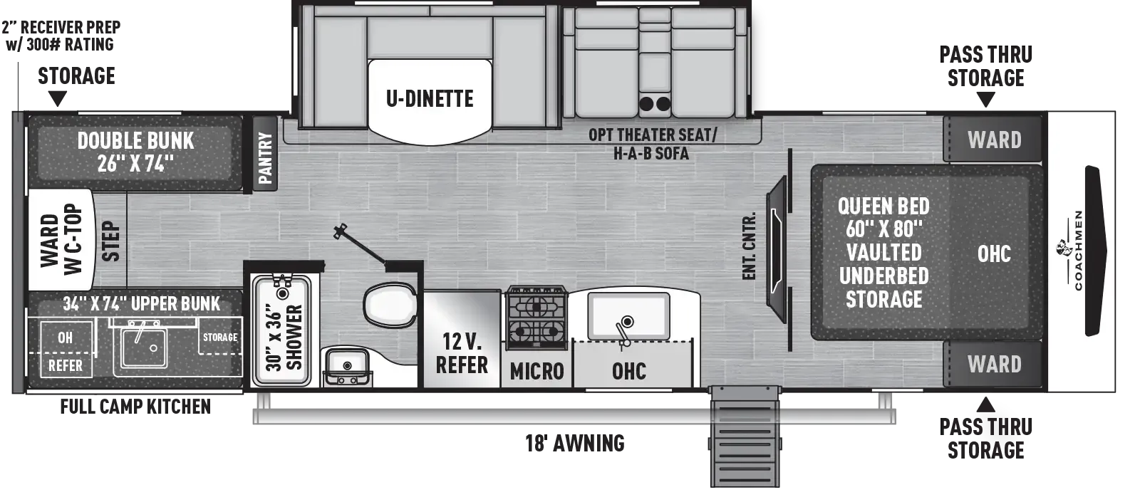 Coachmen Freedom Express Ultra Lite 292BHDS floor plan