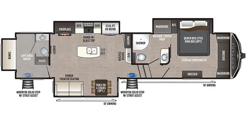 2021 Keystone Montana High Country 334BH - Floor plan