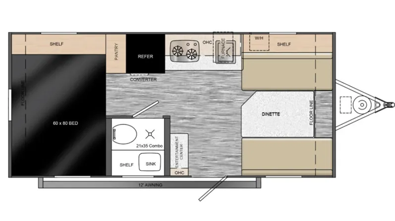 Travel Lite Rove XL 17CC floor plan