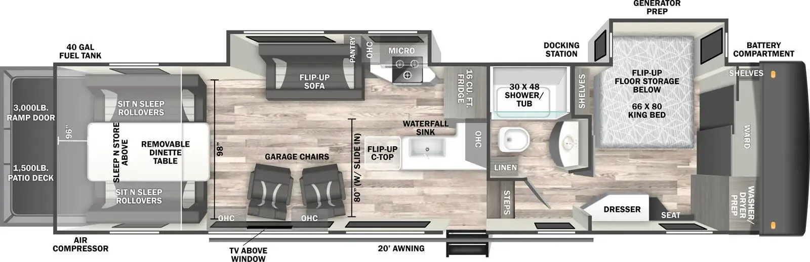 Forest River Sandstorm 3216GX floor plan