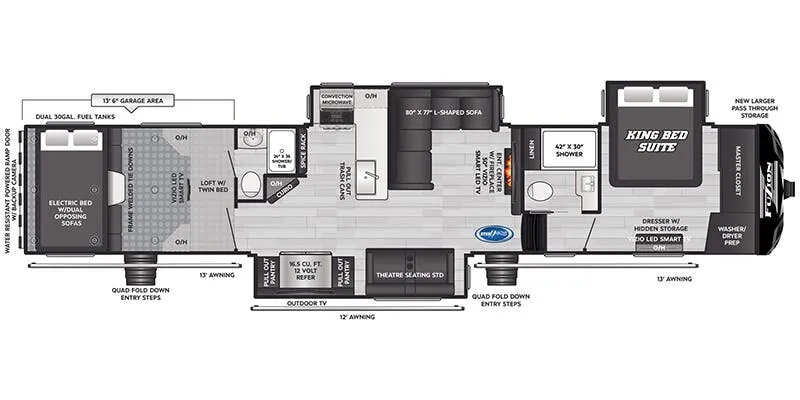 2025 Keystone Fuzion 432 - Floor plan