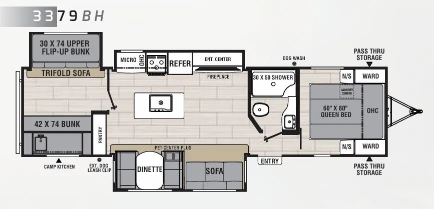 Coachmen Spirit 3379BH floor plan