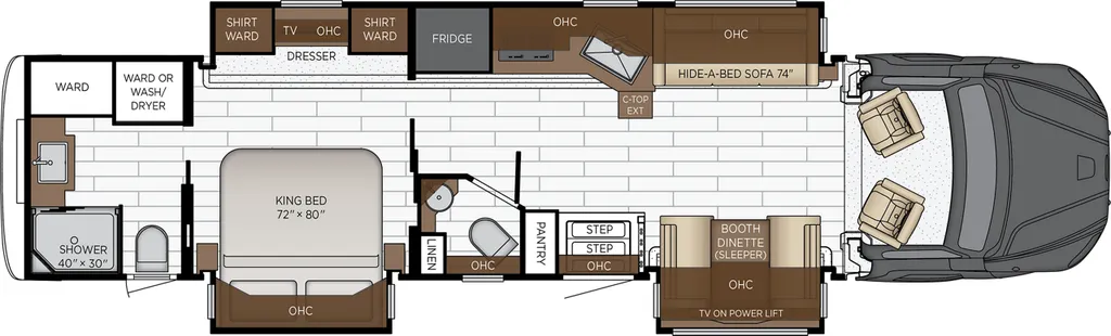 2027 Newmar Super Star 4159 floor plan