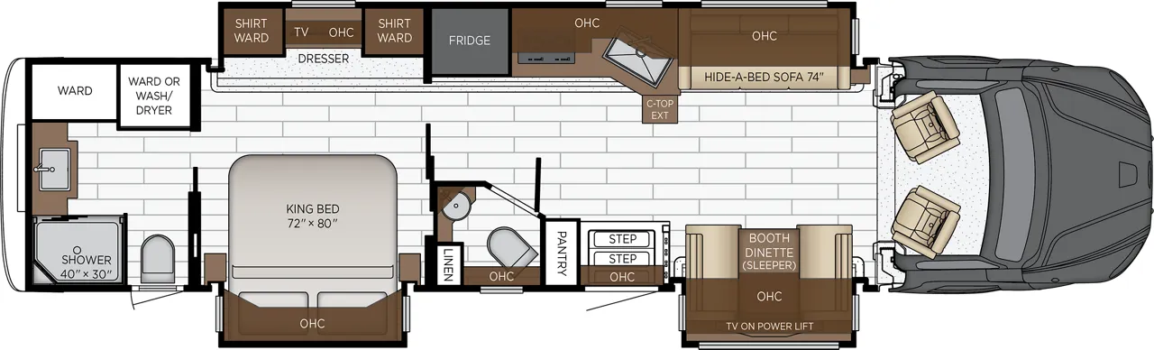 Newmar Super Star 4159 floor plan