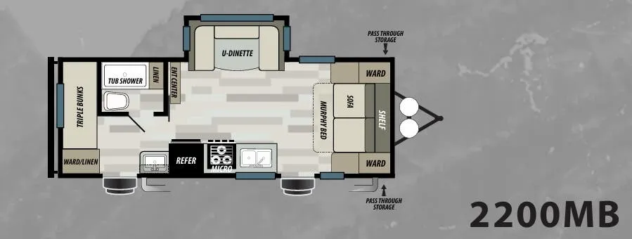 Forest River Sonoma 2200MB floor plan