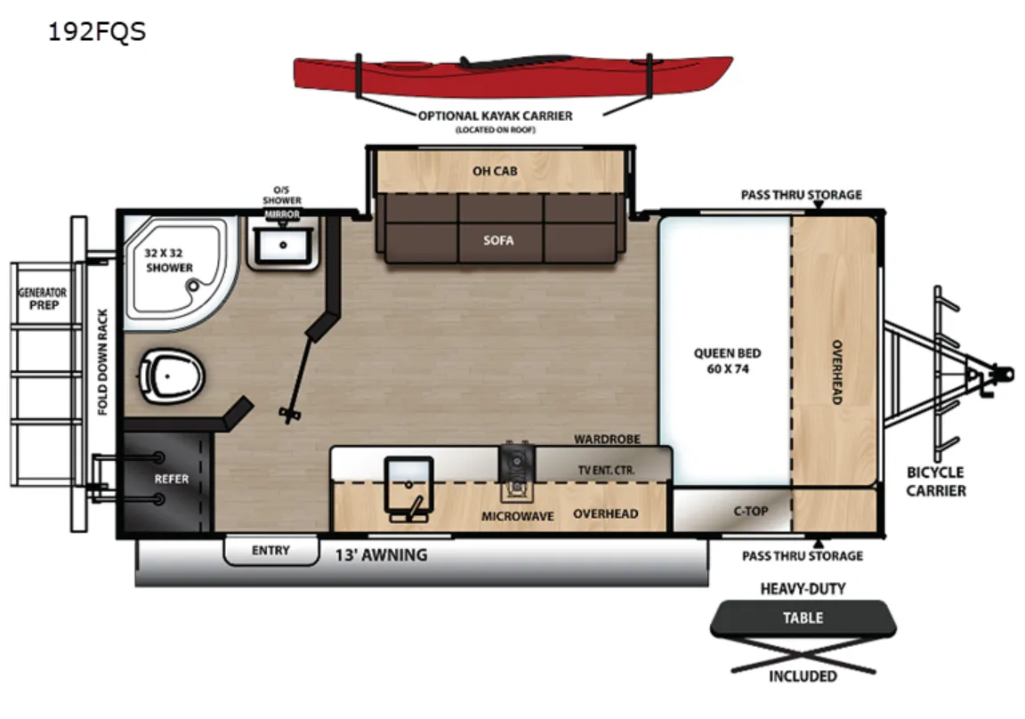 2023 Coachmen Catalina Expedition 192FQS - Floor plan