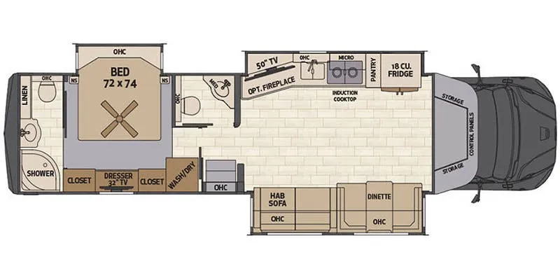 2019 Renegade RV Verona LE 40LRB - Floor plan