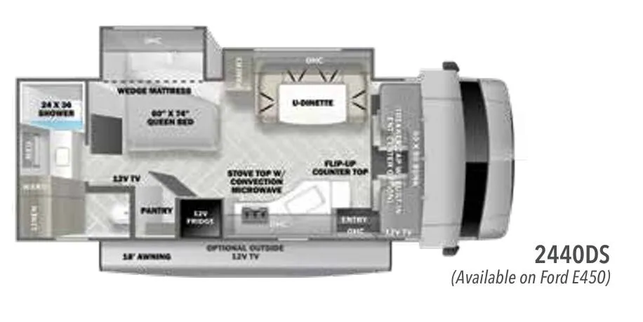 Forest River Sunseeker Classic 2440DS floor plan