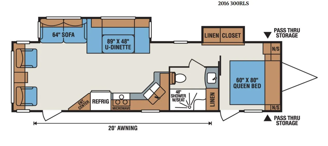 K-Z Spree 300RLS floor plan