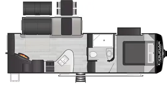 2023 Keystone Cougar Half-Ton 25RES - Floor plan