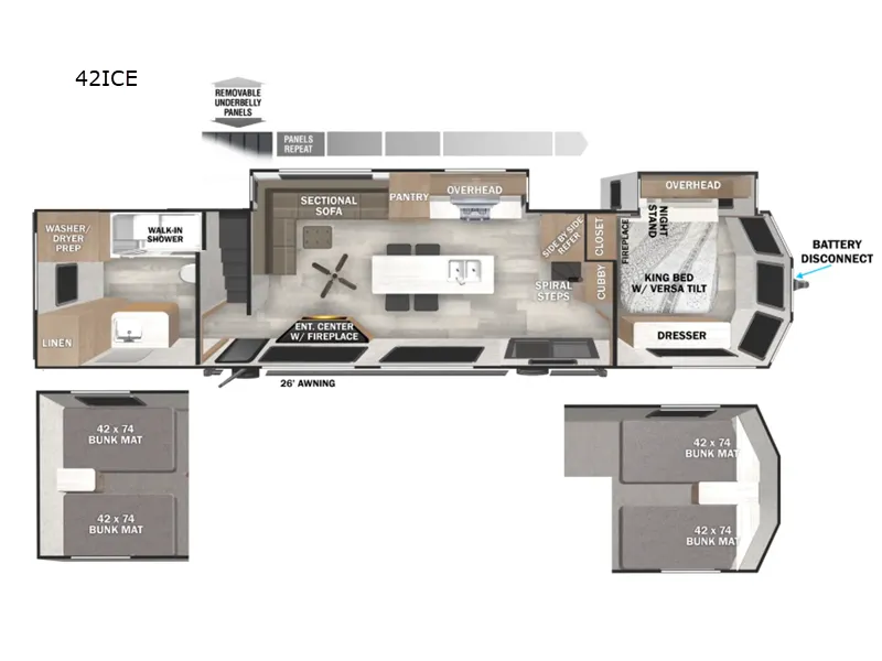 2027 FOREST RIVER WILDWOOD 42ICE floor plan