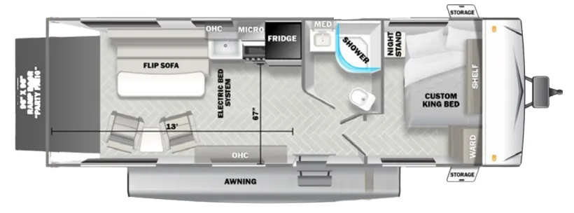 Forest River Wildwood 211SSXL floor plan
