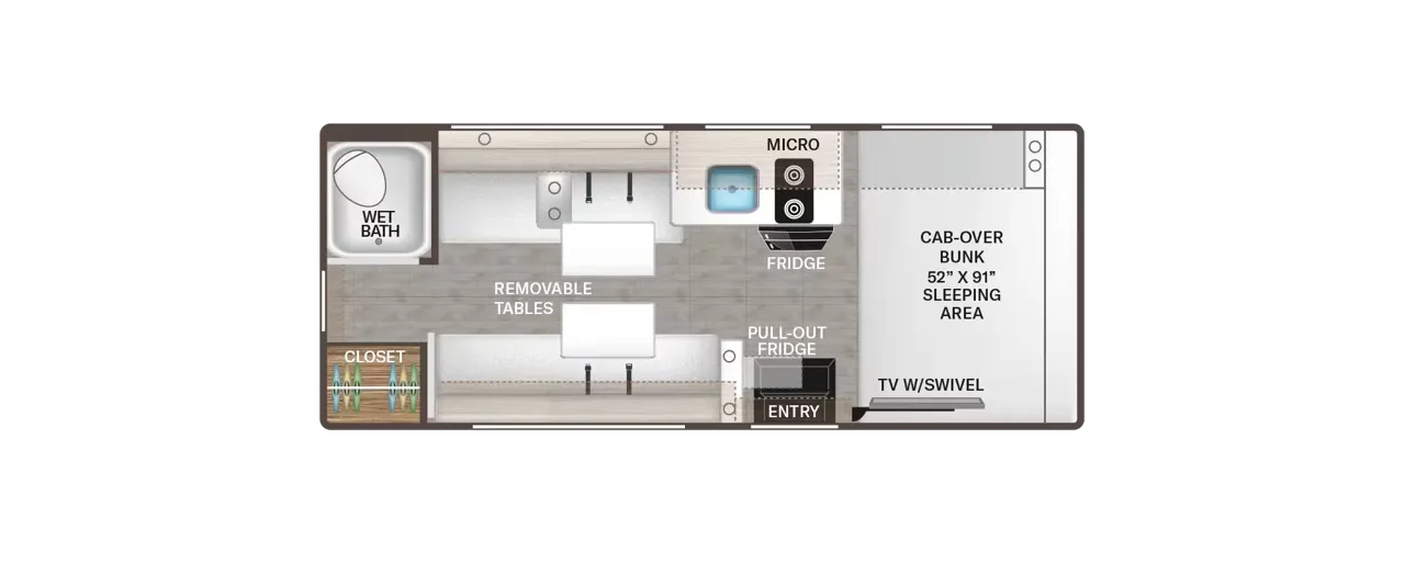 2027 Thor Motor Coach Chateau 19X - Floor plan