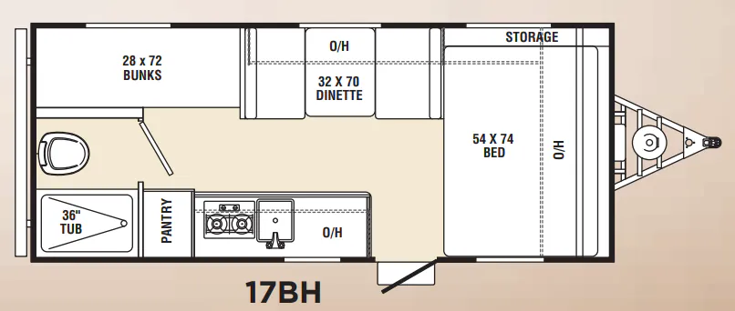 Forest River Viking 17BH floor plan