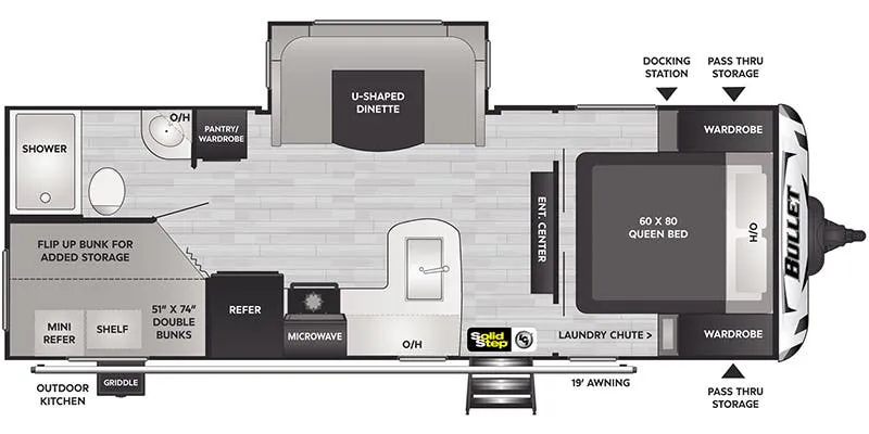 Keystone Bullet West 243BHSWE floor plan