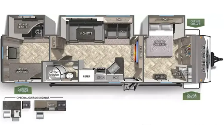 Palomino Puma 32RBFQ floor plan